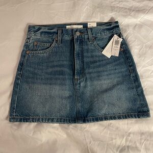 Aritzia denim mini skirt